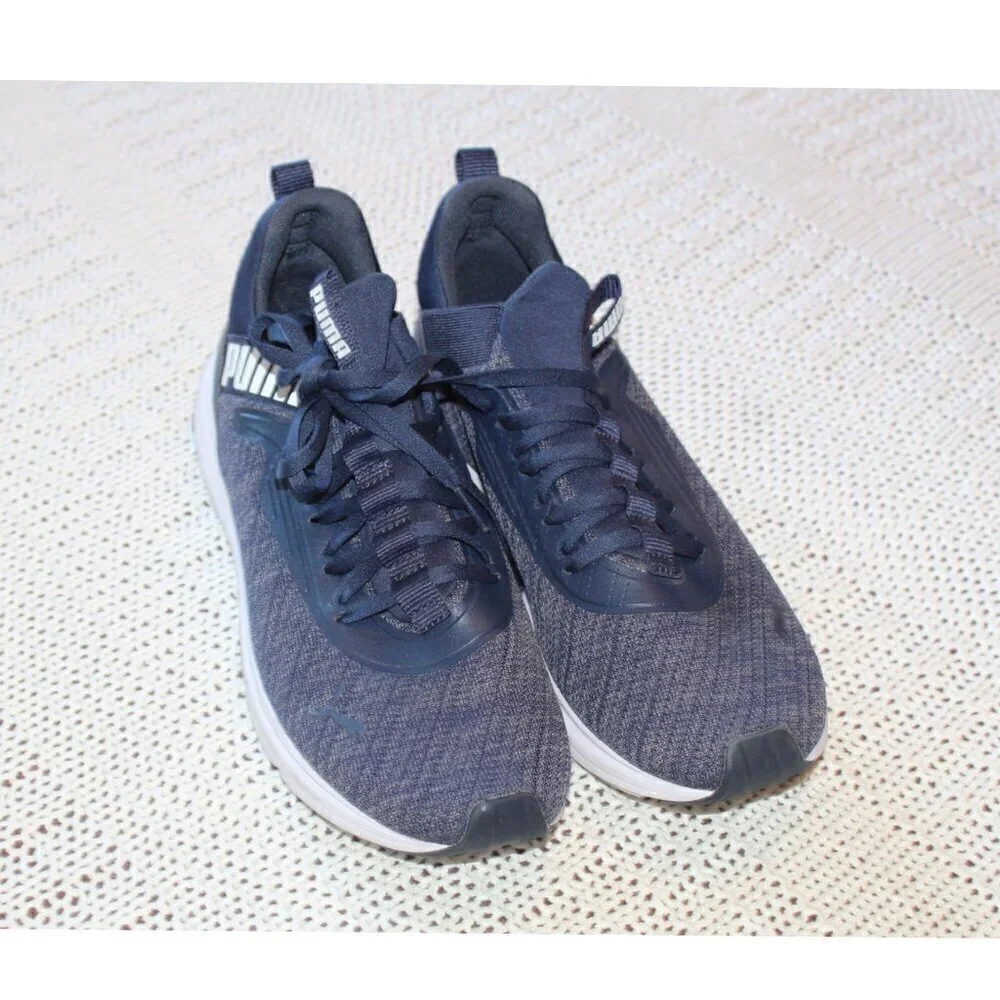 PUMA Enzo Beta Navy Blue Men Sneakers size 10 US athletic Shoes 377982-02